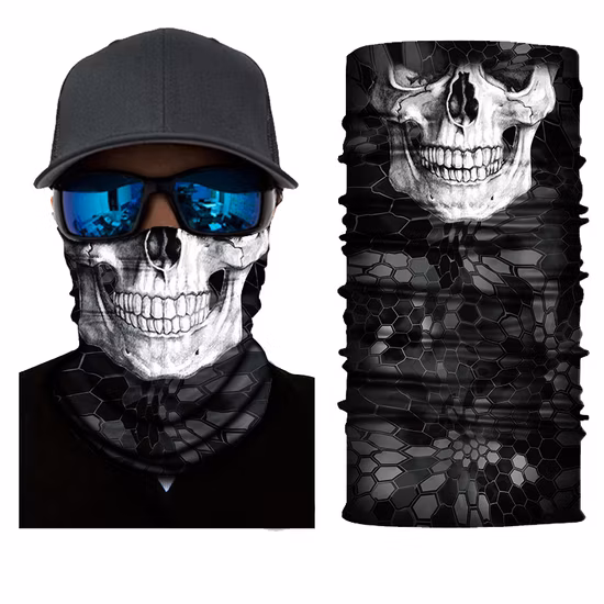 Polainas sublimadas de pescoço com impressão colorida colorida multifuncional e tintura sem costura personalizada