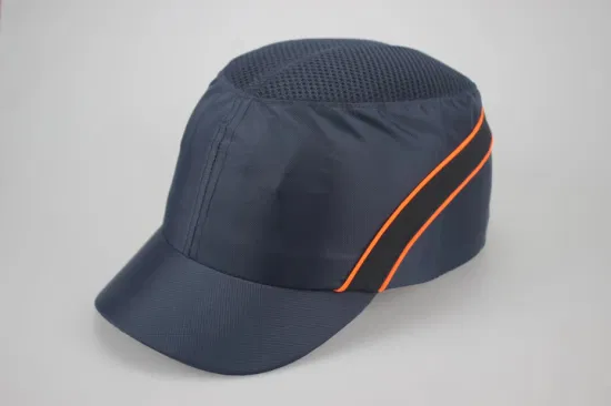 Armor Bump Cap Hard Hat Liner Preto Capa de proteção de cabeça de segurança PPE com reflexivo