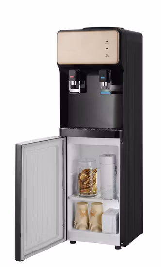 Novo design, dispensador de água quente e fria, armário de armazenamento de refrigeração do compressor